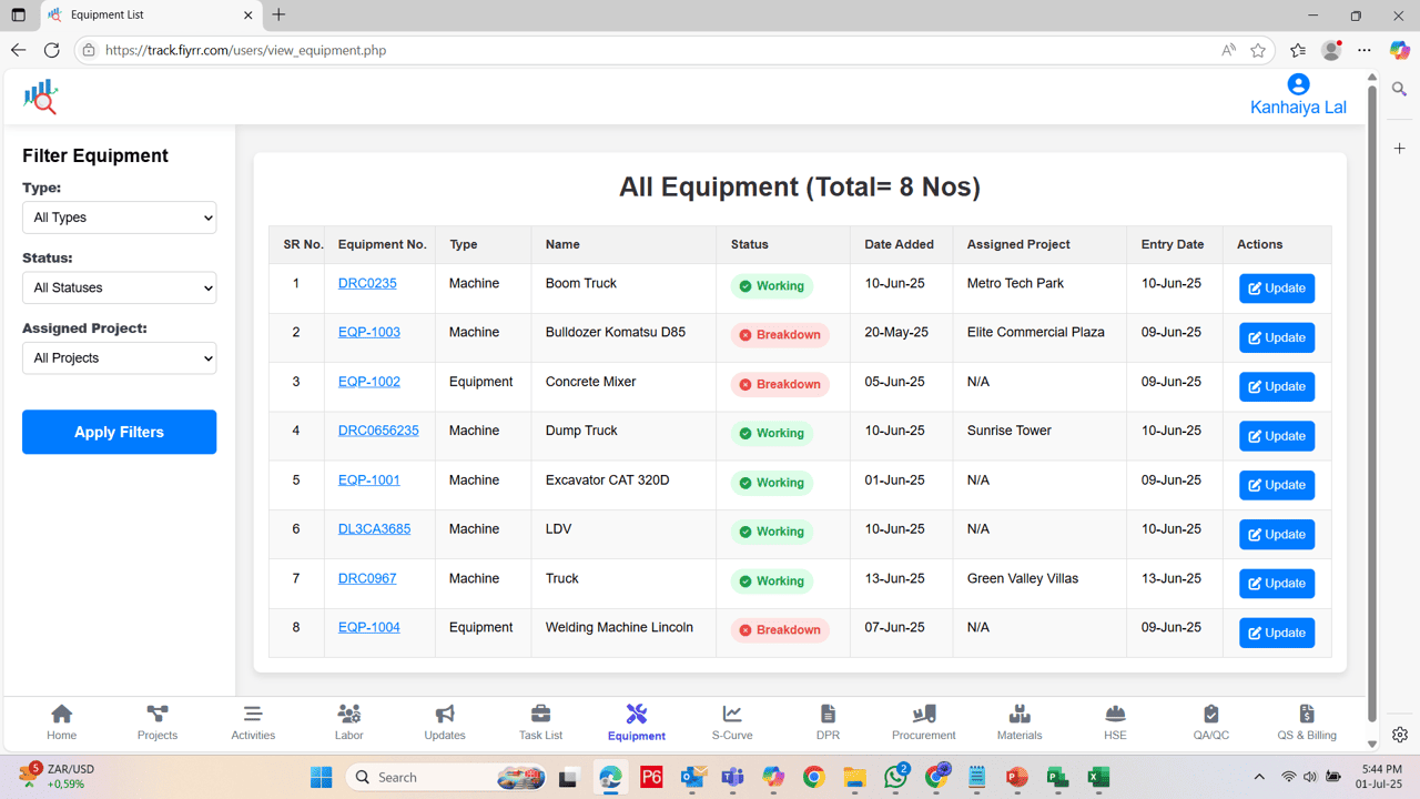 Fiyrr Equipment Management Feature Image