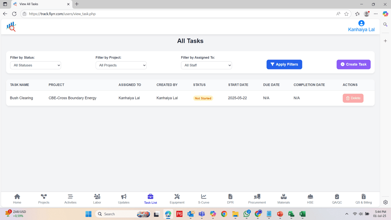 Fiyrr Task List Management Feature Image